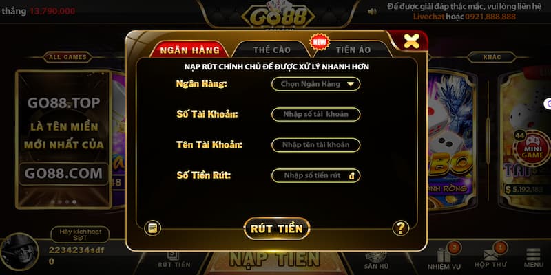 Tổng hợp các cách rút tiền Go88 cho anh em